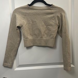 Amazon long sleeve crop workout gym top